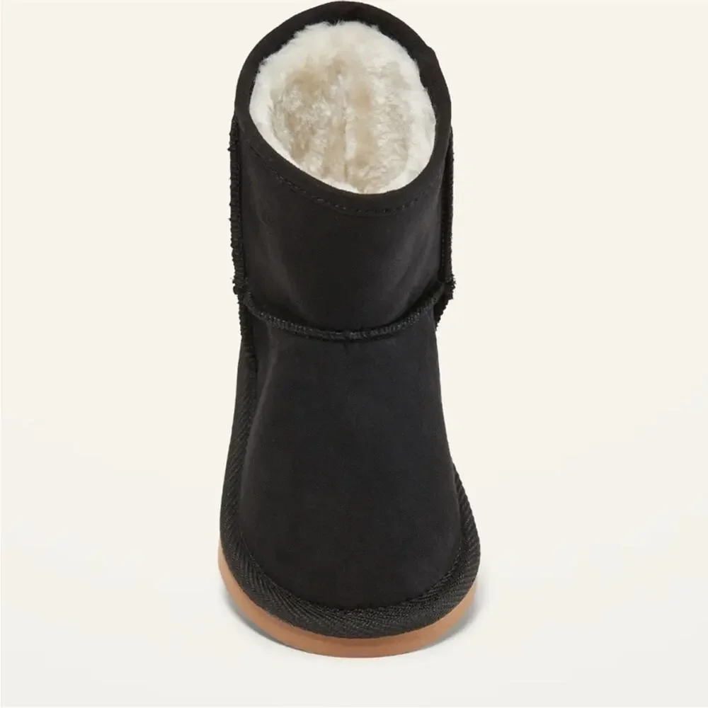 Old Navy‎ Toddler Girl's 8 Faux Suede Black Boots